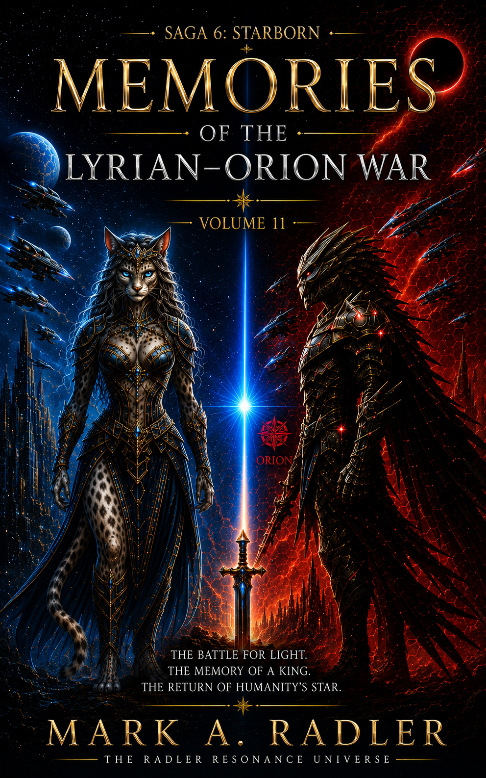 Starborn: Memories of The Lyrian-Orion Wars by Mark A. Radler, book cover