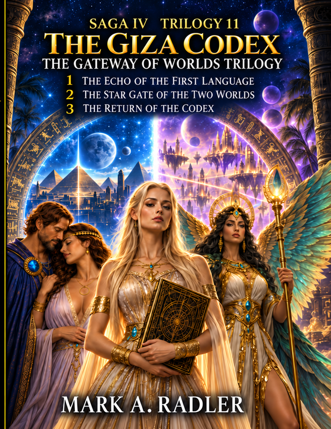 The Giza Codex: The Gateway of Worlds Trilogy by Mark A. Radler, book cover