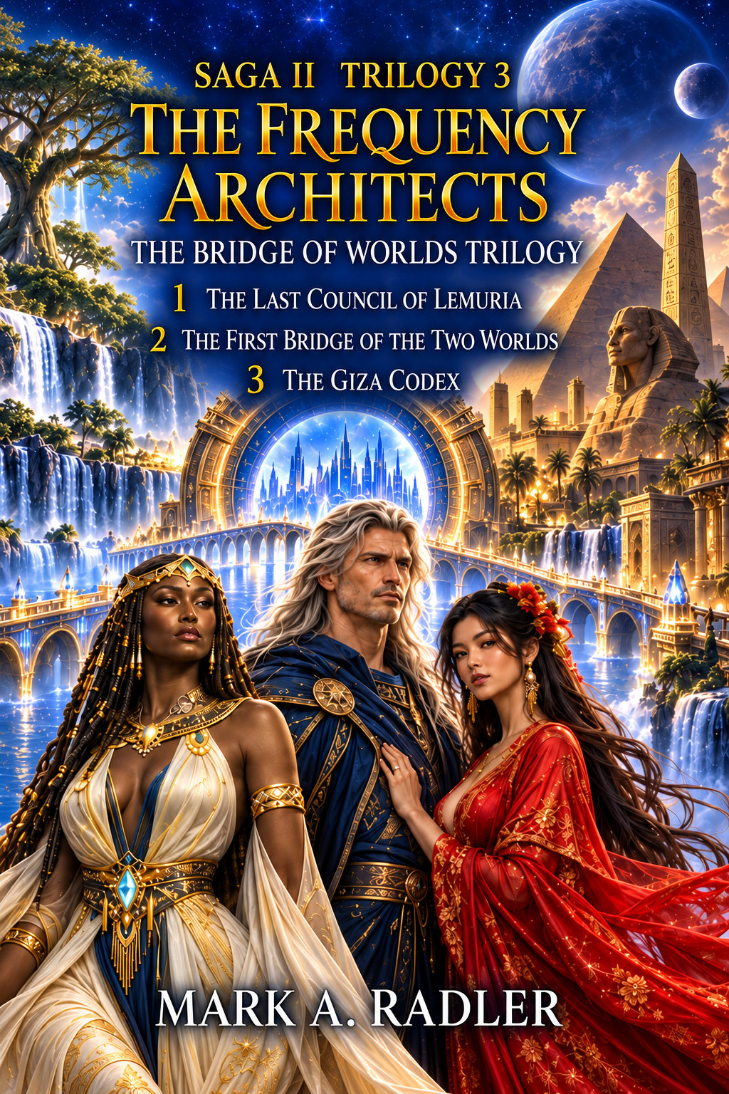 The Frequency Architects Trilogy: The Bridge of Worlds by Mark A. Radler, book cover