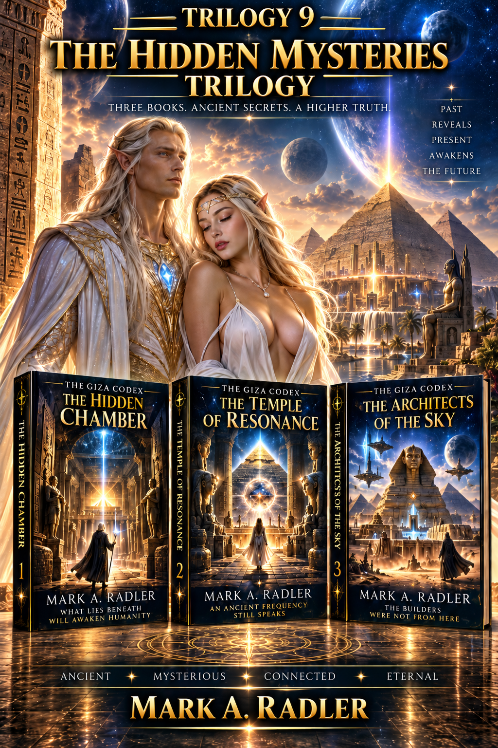 The Giza Codex: The Hidden Mysteries Trilogy by Mark A. Radler, book cover