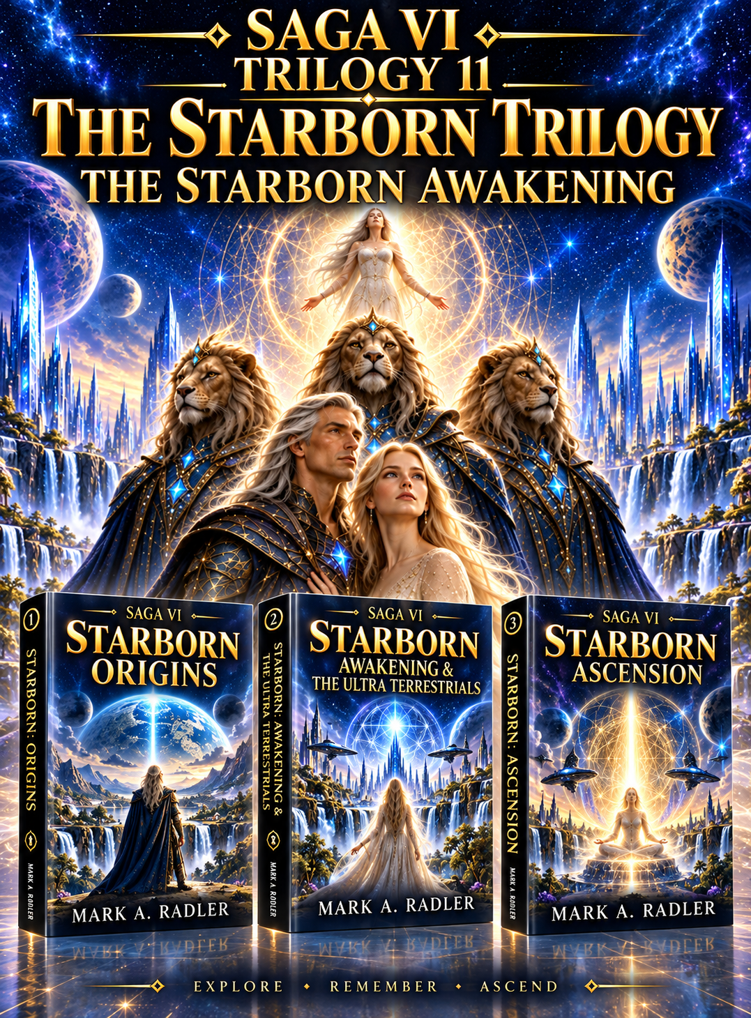 The Starborn Trilogy: Awakening by Mark A. Radler, book cover
