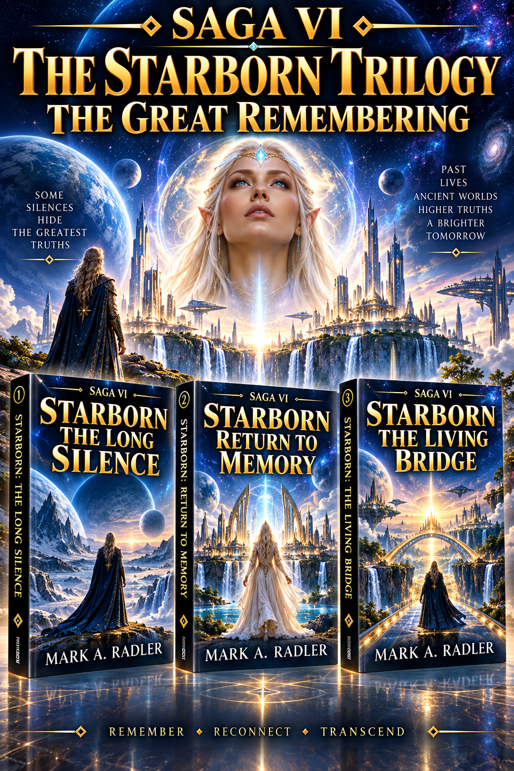 The Starborn Trilogy: The Great Remembering by Mark A. Radler, book cover